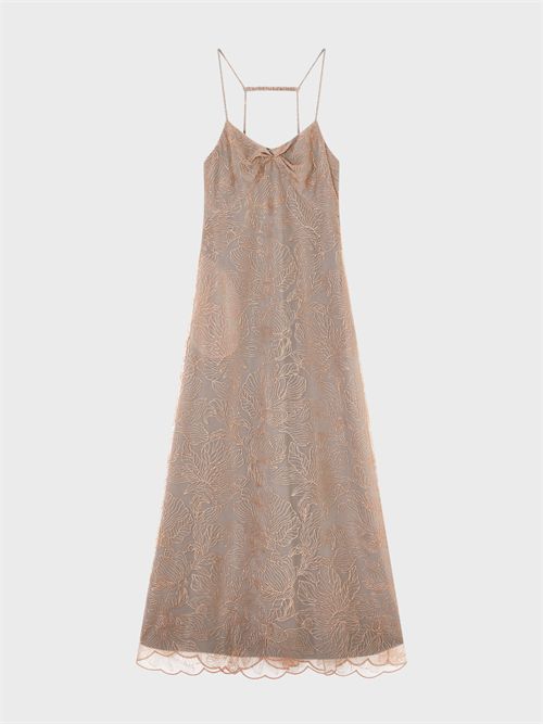 Abito lungo in tulle ricamato lurex EMPORIO ARMANI | EW004316TE20132M3016